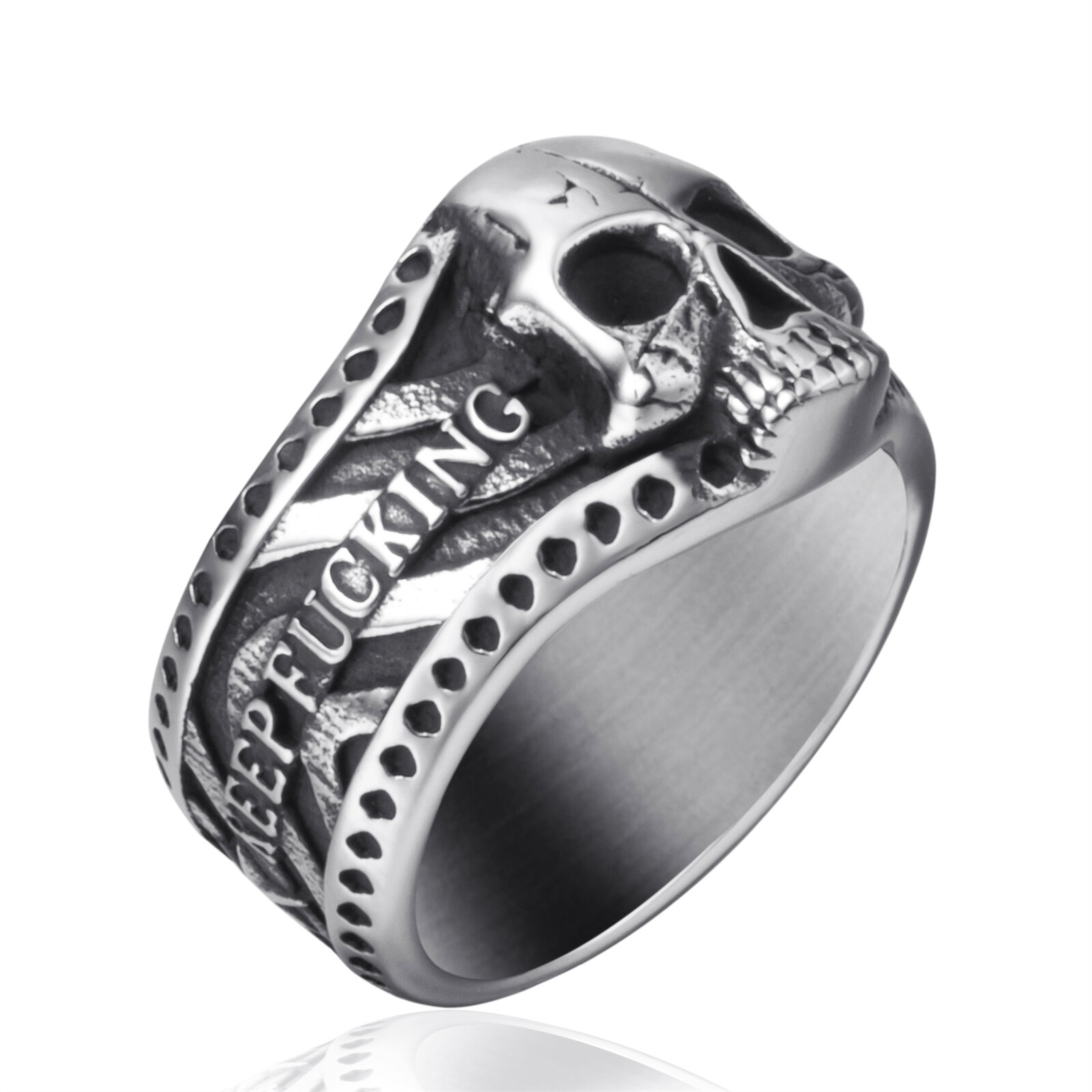 Vintage Ring Stainless Steel Gothic Skull Rings