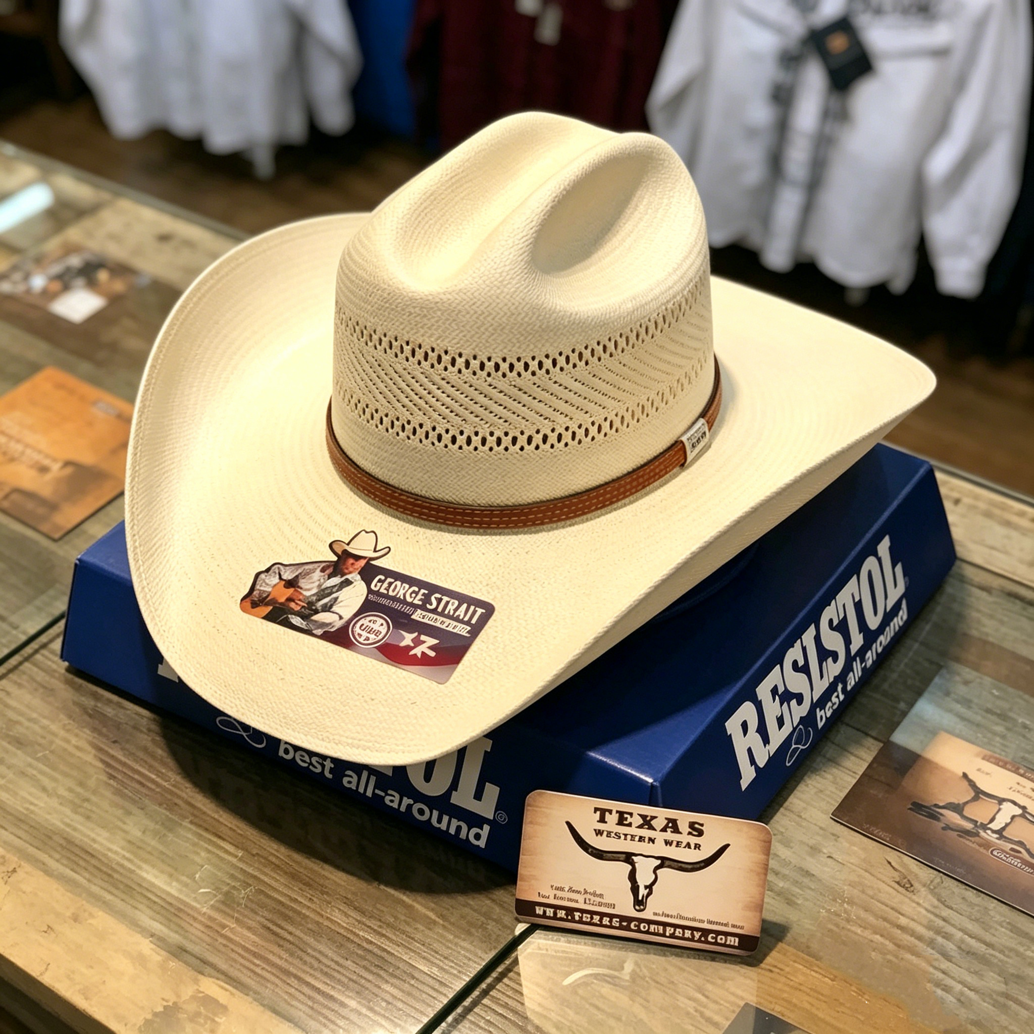 RES George Straight 10x Colt Cowboy Straw Hat
