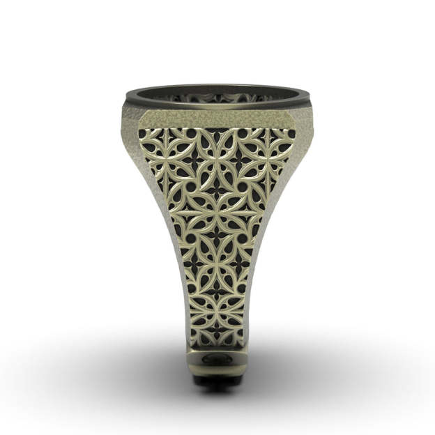 Vintage Gothic evil carved skull ring