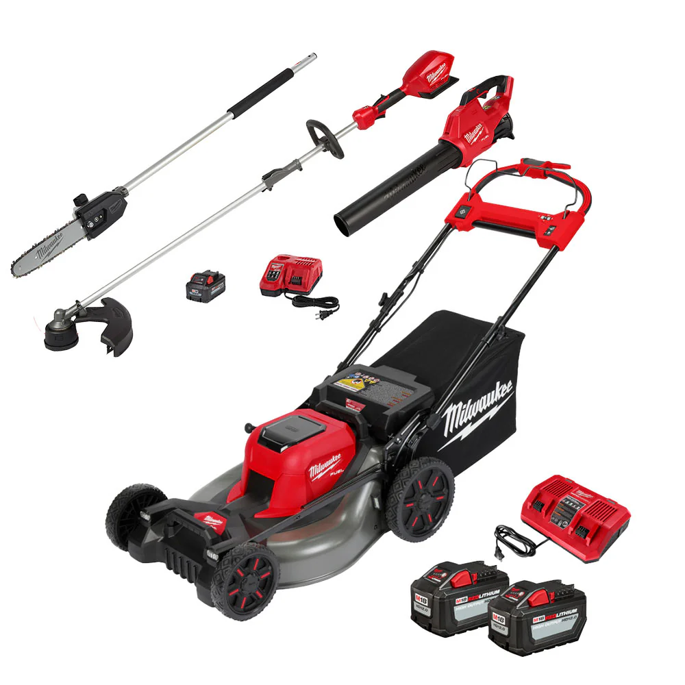2823 M18 18V Mower w/ Blower / String Trimmer / Pole Saw Attachment-NICCBOX