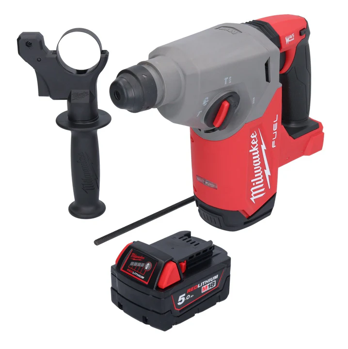 ilwaukee M18 FH-501 cordless hammer drill 18 V 2.5 J SDS plus Brushless + 1x rechargeable battery 5.0 Ah 