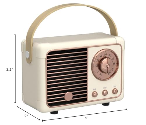 Dosmix Retro Bluetooth Speaker, Vintage Decor, Mini Wireless Bluetooth Speaker, Cute Old Fashion Style for Kitchen Desk Bedroom Office Party Outdoor Accessories for iPhone Android (Green)