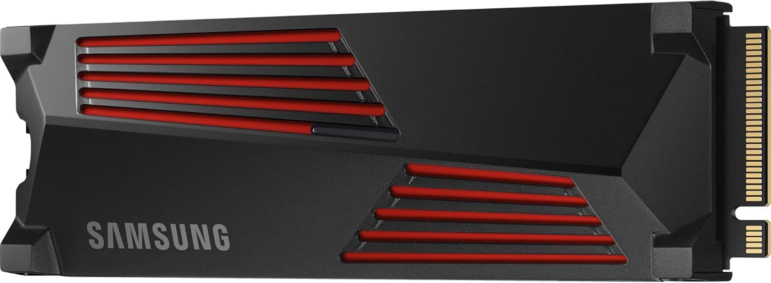 Samsung 990 PRO NVMe M.2 SSD, 2TB, PCIe 4.0, 7450MB/s Read, 6900MB/s Write, Internal SSD, Internal SSD for Gaming and Video Editing, Black, MZ-V9P2T0BW