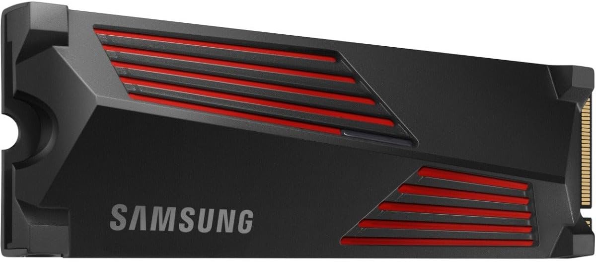 Samsung 990 PRO NVMe M.2 SSD, 2TB, PCIe 4.0, 7450MB/s Read, 6900MB/s Write, Internal SSD, Internal SSD for Gaming and Video Editing, Black, MZ-V9P2T0BW