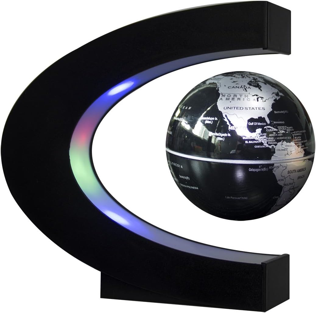 Senders Floating Globe with LED Lights C Shape Magnetic Levitation Flo