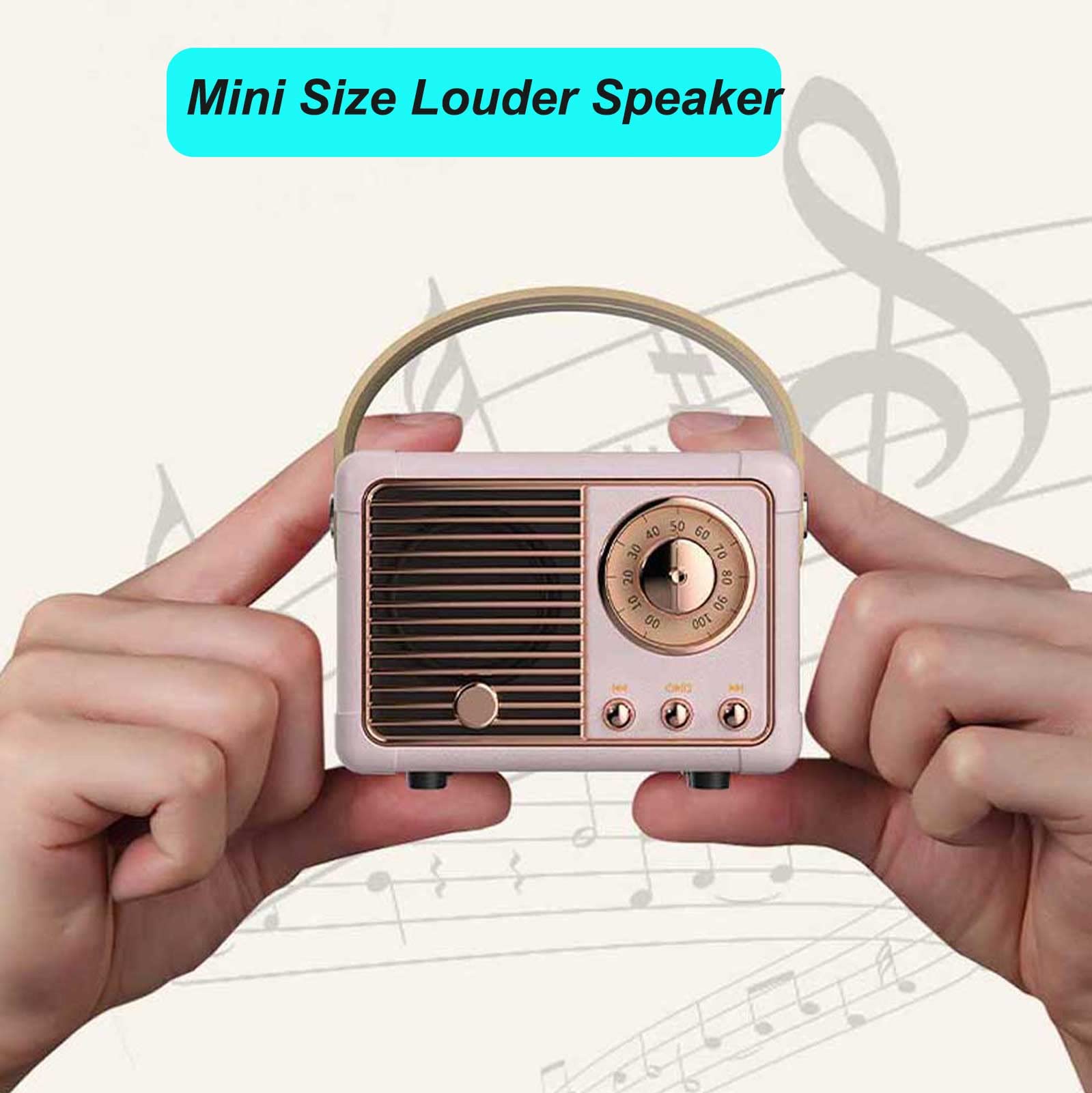 Dosmix Retro Bluetooth Speaker, Vintage Decor, Mini Wireless Bluetooth Speaker, Cute Old Fashion Style for Kitchen Desk Bedroom Office Party Outdoor Accessories for iPhone Android (Green)