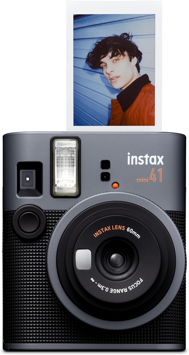 🔥Hot sale Mini 41 Instant Camera Vintage Black. + Fujifilm Value Pack (40 Sheets) + Shutter Accessories Bundle, Includes Vintage Style Compatible Carrying Case, Black Photo Album 64 Pockets