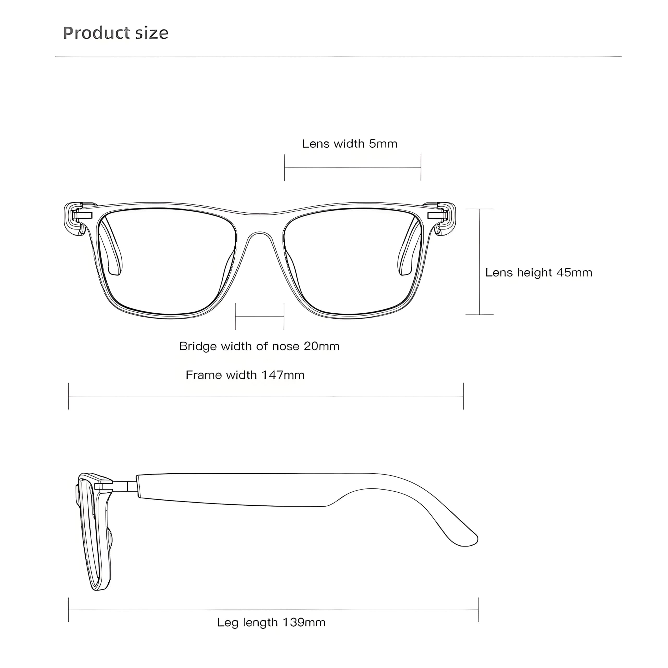 MNVOEQ AI Smart Wireless Bluetooth Translation Glasses for Men/Women with Speakers/Bluetooth&140+ Languages Translation Sports/Travel/Drive/Busniess (C1+AI+Color Change Lenses+Black)