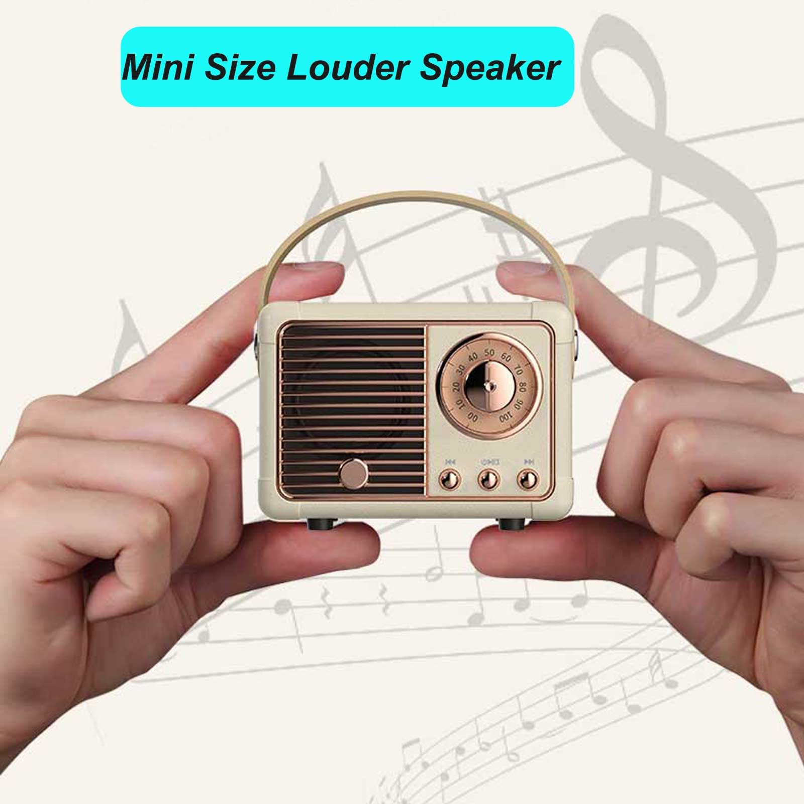 Dosmix Retro Bluetooth Speaker, Vintage Decor, Mini Wireless Bluetooth Speaker, Cute Old Fashion Style for Kitchen Desk Bedroom Office Party Outdoor Accessories for iPhone Android (Green)