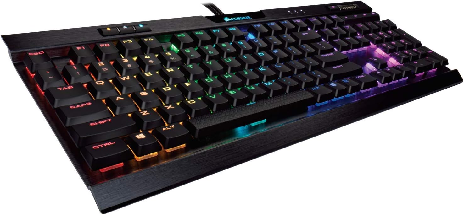 CORSAIR K70 RGB PRO Mechanical Wired Gaming Keyboard – Cherry MX Red Linear Switches, SOCD, PBT Double-Shot Keycaps, 8000Hz Hyper-Polling, NKRO, Anti-Ghosting, Tournament Switch, QWERTY NA – Black