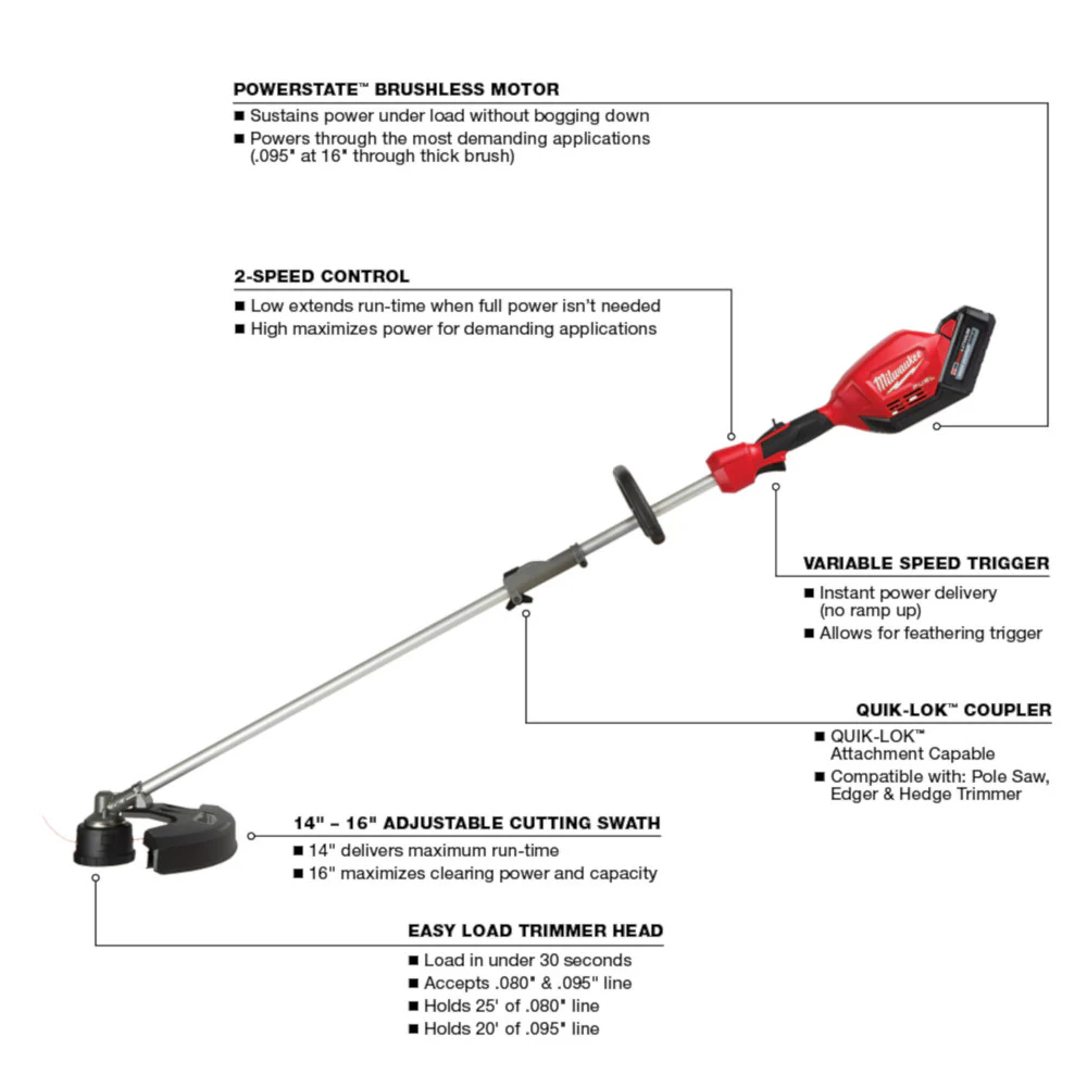 3000-21 M18 FUEL 18V Cordless Trimmer/Blower 2 Tool Combo Kit