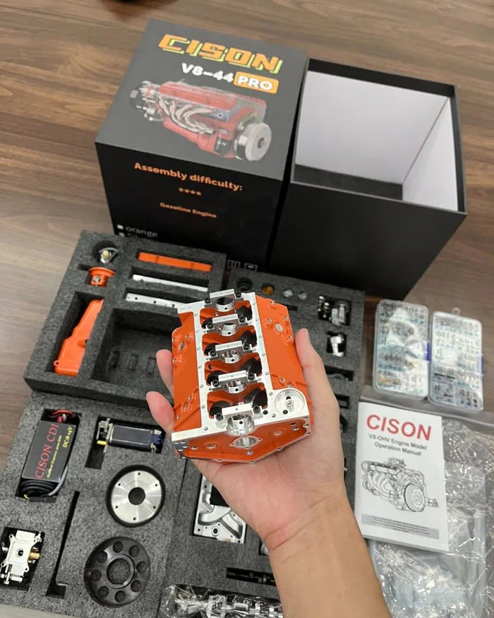Model bencinskega motorja CISON V8 OHV za samosestavljanje
