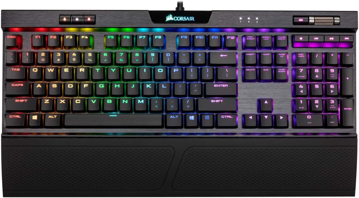 CORSAIR K70 RGB PRO Mechanical Wired Gaming Keyboard – Cherry MX Red Linear Switches, SOCD, PBT Double-Shot Keycaps, 8000Hz Hyper-Polling, NKRO, Anti-Ghosting, Tournament Switch, QWERTY NA – Black