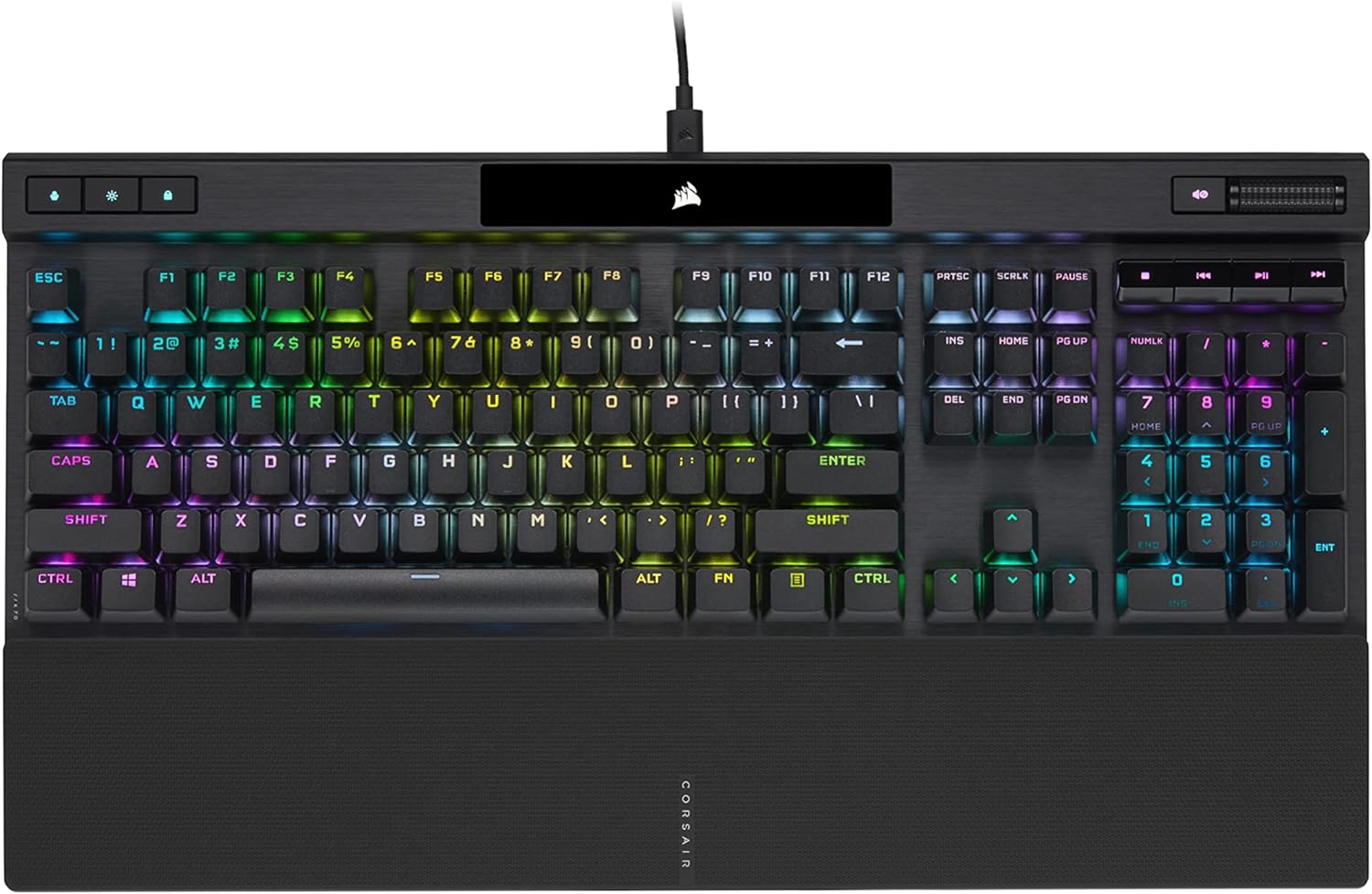 CORSAIR K70 RGB PRO Mechanical Wired Gaming Keyboard – Cherry MX Red Linear Switches, SOCD, PBT Double-Shot Keycaps, 8000Hz Hyper-Polling, NKRO, Anti-Ghosting, Tournament Switch, QWERTY NA – Black