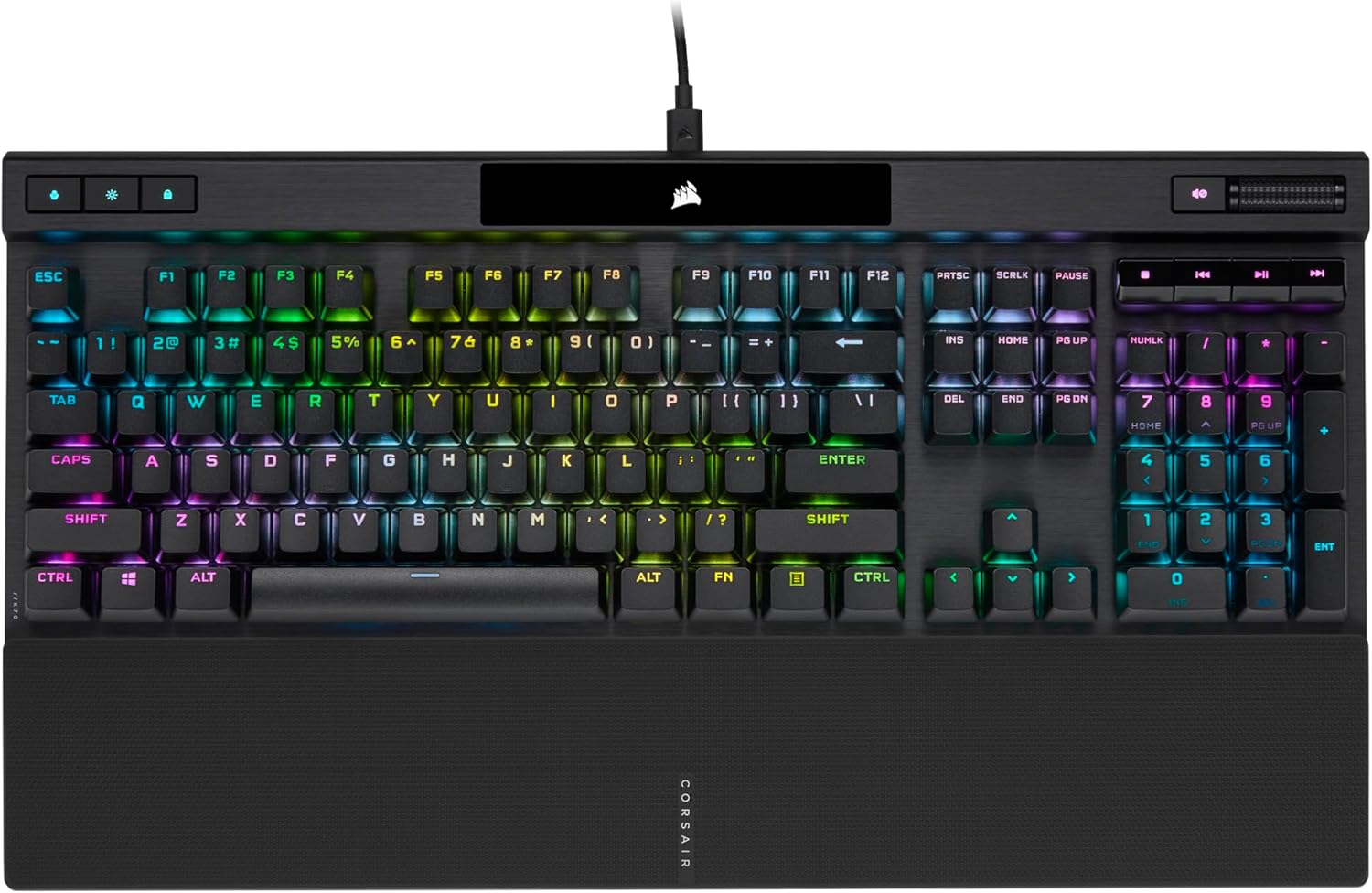 CORSAIR K70 RGB PRO Mechanical Wired Gaming Keyboard – Cherry MX Red Linear Switches, SOCD, PBT Double-Shot Keycaps, 8000Hz Hyper-Polling, NKRO, Anti-Ghosting, Tournament Switch, QWERTY NA – Black