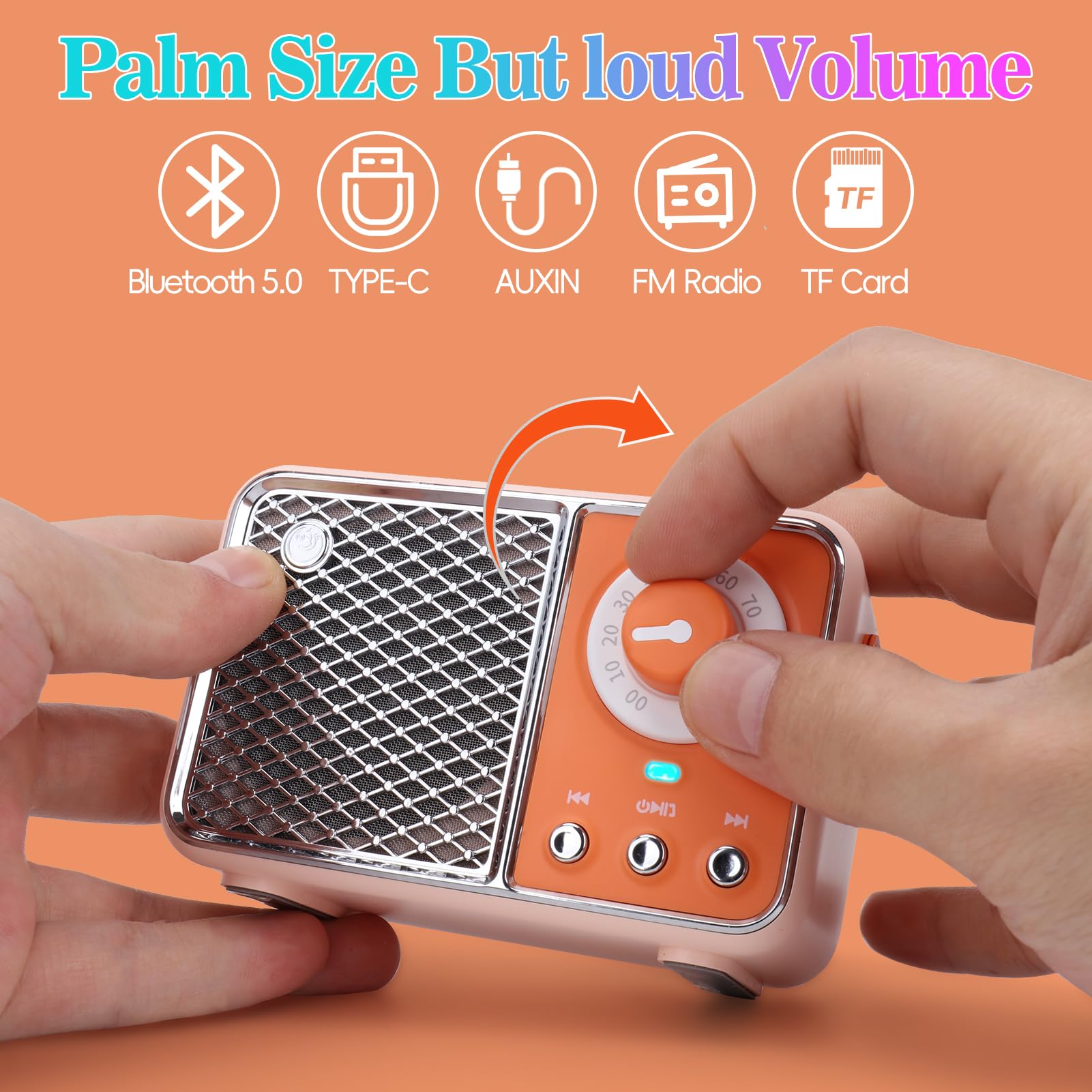 Dosmix Retro Bluetooth Speaker, Vintage Decor, Mini Wireless Bluetooth Speaker, Cute Old Fashion Style for Kitchen Desk Bedroom Office Party Outdoor Accessories for iPhone Android (Green)