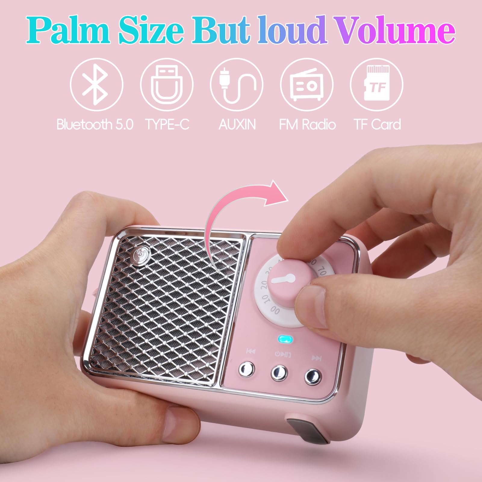 Dosmix Retro Bluetooth Speaker, Vintage Decor, Mini Wireless Bluetooth Speaker, Cute Old Fashion Style for Kitchen Desk Bedroom Office Party Outdoor Accessories for iPhone Android (Green)