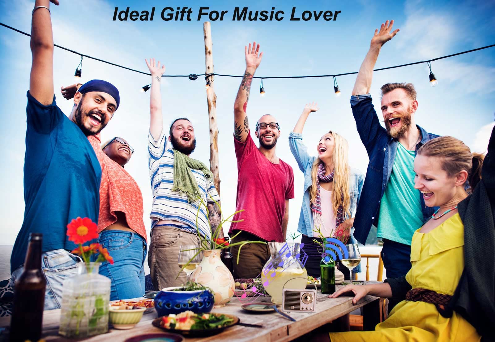 Dosmix Retro Bluetooth Speaker, Vintage Decor, Mini Wireless Bluetooth Speaker, Cute Old Fashion Style for Kitchen Desk Bedroom Office Party Outdoor Accessories for iPhone Android (Green)