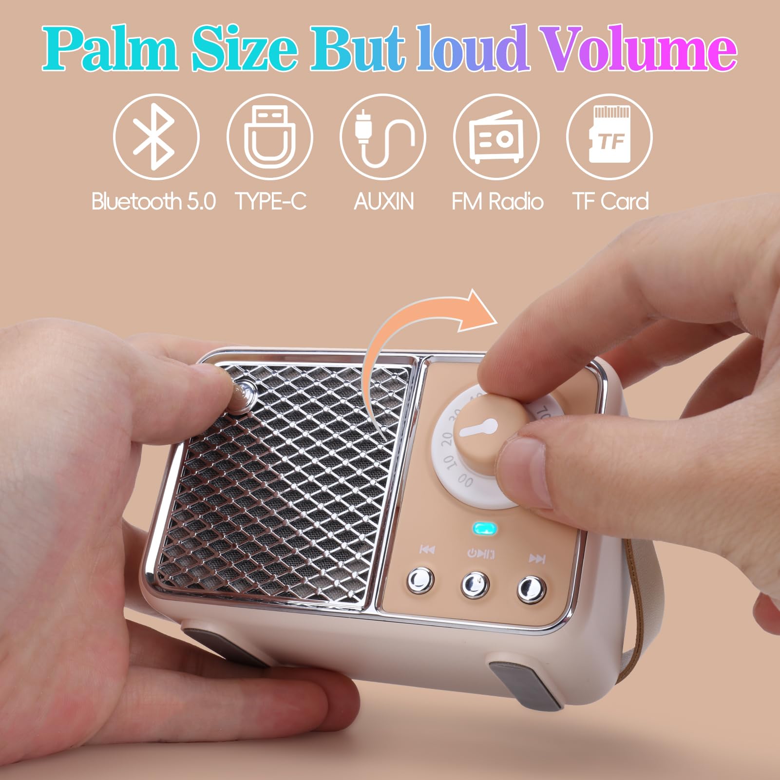 Dosmix Retro Bluetooth Speaker, Vintage Decor, Mini Wireless Bluetooth Speaker, Cute Old Fashion Style for Kitchen Desk Bedroom Office Party Outdoor Accessories for iPhone Android (Green)