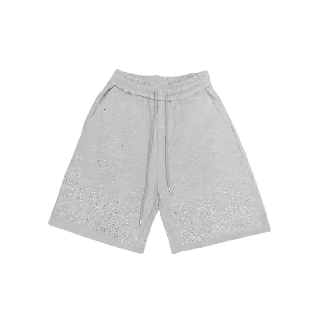 VYBES Rhinestone Cotton Shorts
