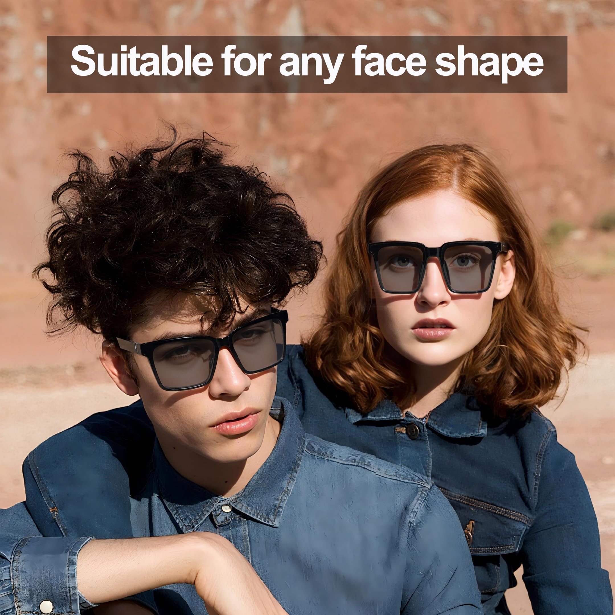 MNVOEQ AI Smart Wireless Bluetooth Translation Glasses for Men/Women with Speakers/Bluetooth&140+ Languages Translation Sports/Travel/Drive/Busniess (C1+AI+Color Change Lenses+Black)