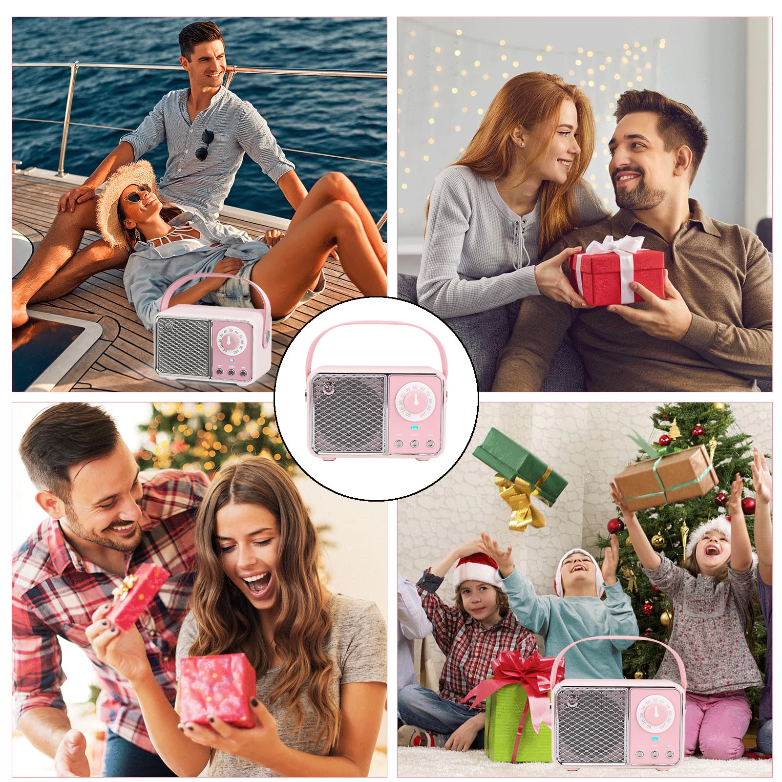 Dosmix Retro Bluetooth Speaker, Vintage Decor, Mini Wireless Bluetooth Speaker, Cute Old Fashion Style for Kitchen Desk Bedroom Office Party Outdoor Accessories for iPhone Android (Green)