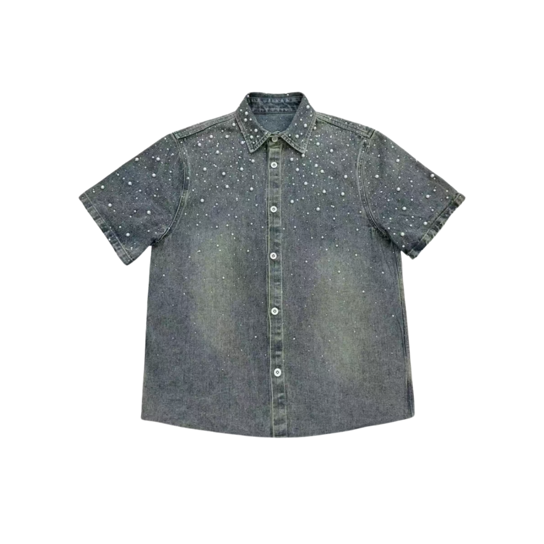 VYBES Button Up Pearl Shirt