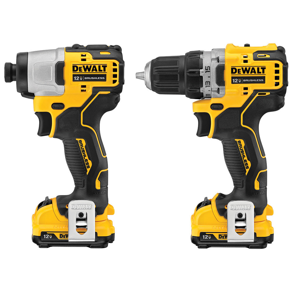 DE DCK221F2 12V MAX XTREME Brushless Cordless Drill and Impact Combo Kit