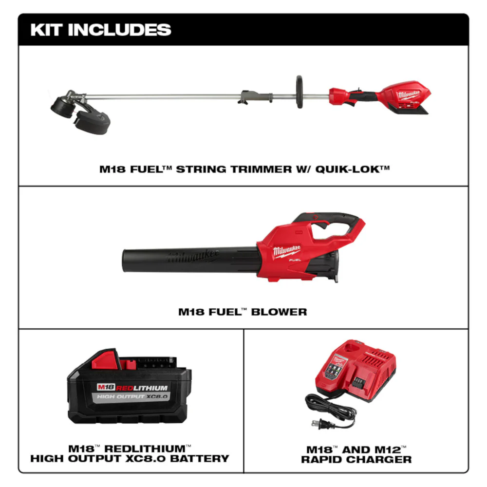 3000-21 M18 FUEL 18V Cordless Trimmer/Blower 2 Tool Combo Kit