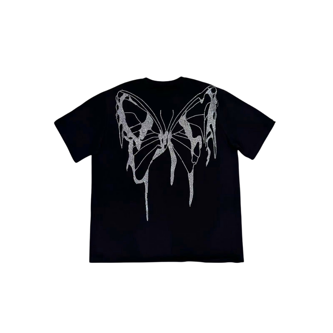 VYBES Rhinestone Butterfly Tee