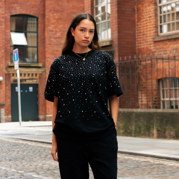 VYBES Luxe Rhinestone??Tee