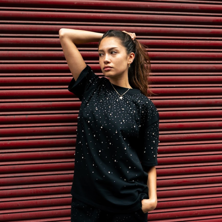 VYBES Luxe Rhinestone??Tee