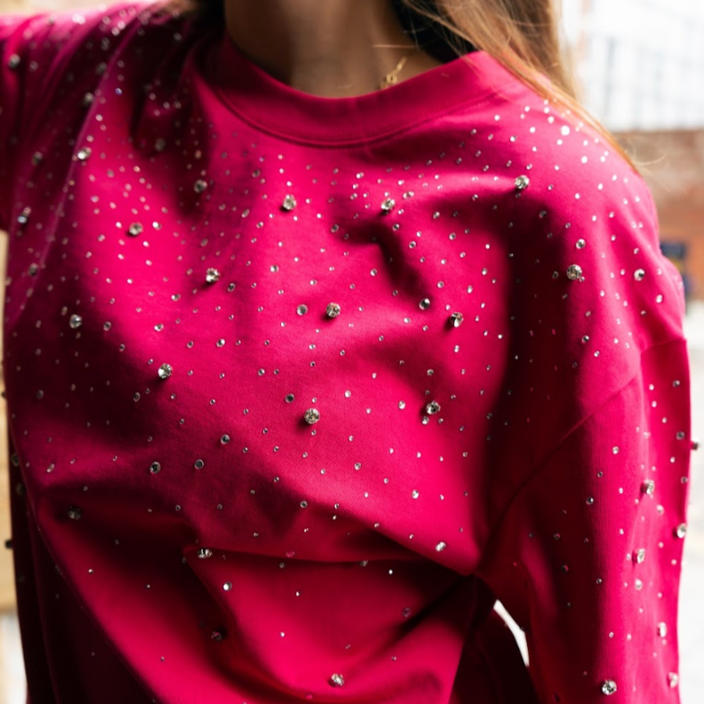 VYBES Luxe Rhinestone??Tee