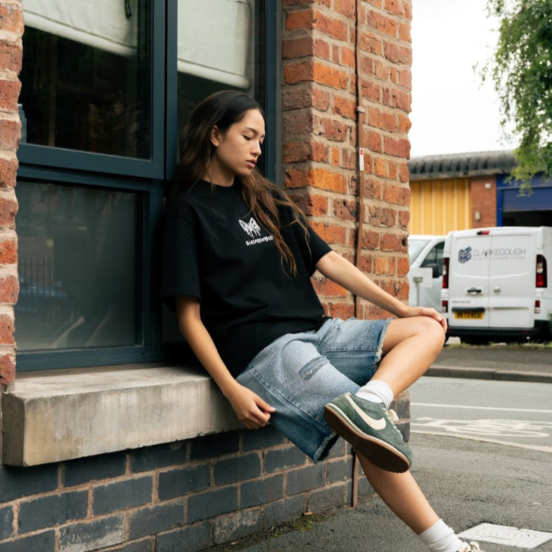 VYBES Rhinestone Butterfly Tee