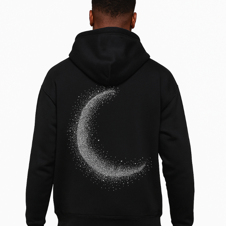 VYBES Rhinestone Moon Hoodie