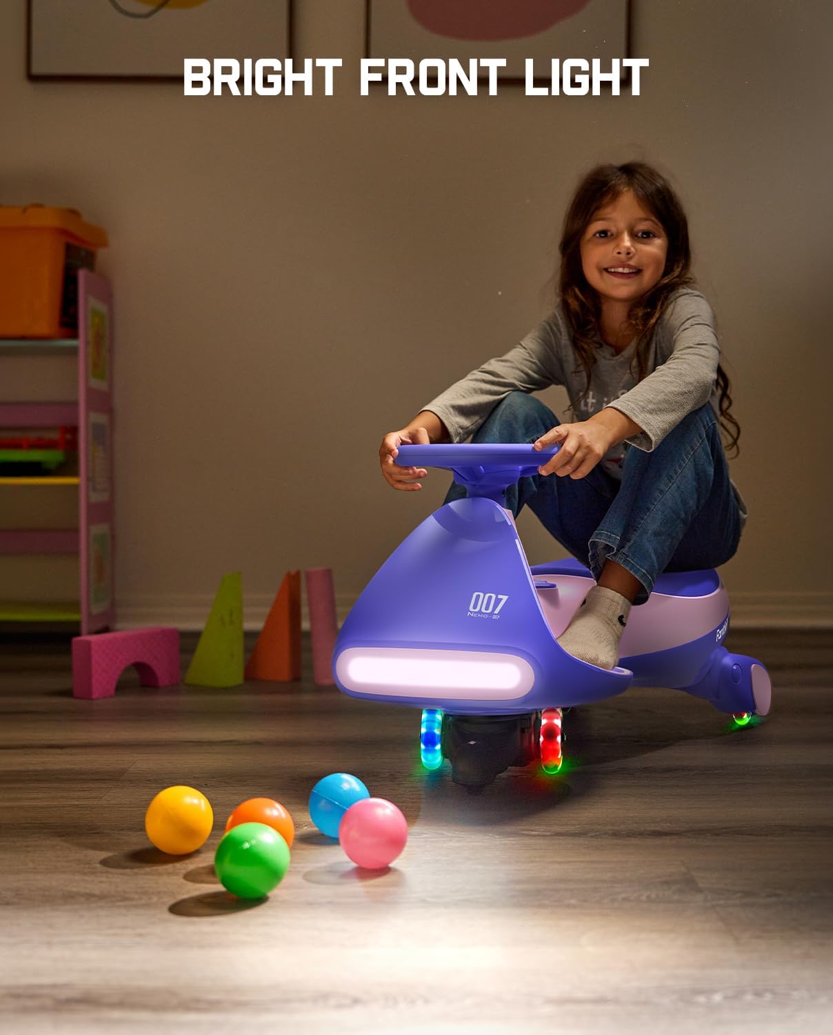 [SALE]⚡️Electric Wiggle Car for Kids – 2 Speeds, Lights & Music