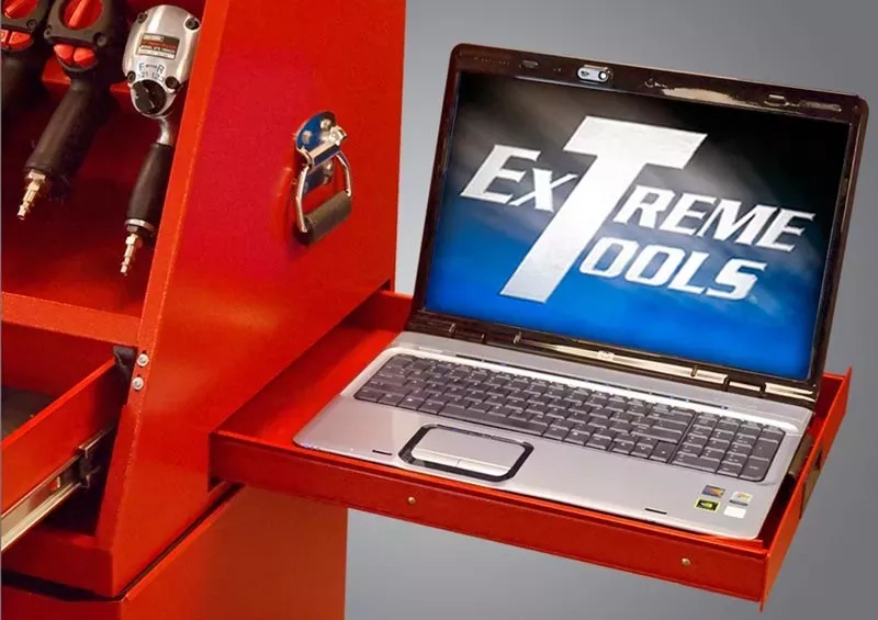 EXTREME TOOLS 41" DELUXE PORTABLE WORKSTATION & ROLLER CABINET SET