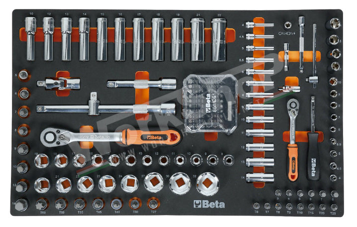 Carrello RSC24 9 cassetti Beta + Allestimento 406 Utensili in termoformato morbido