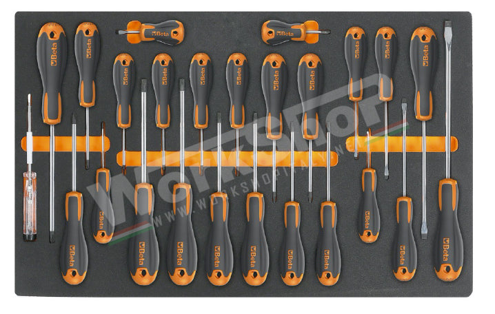 Carrello RSC24 9 cassetti Beta + Allestimento 406 Utensili in termoformato morbido