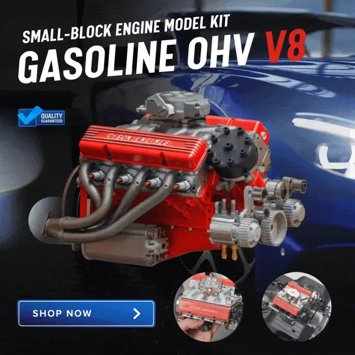 Model bencinskega motorja CISON V8 OHV za samosestavljanje