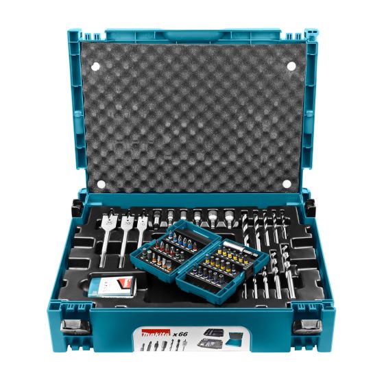 Makita B-43044 Drilling & Screwdriver Bit Set 66 Piece + Makpac 1 Connector Case