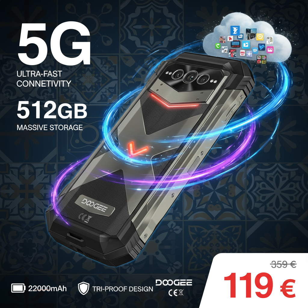 🏷️📢Doogee V Max Plus 5G – võimas ja vastupidav õues kasutatav nutitelefon, globaalne versioon