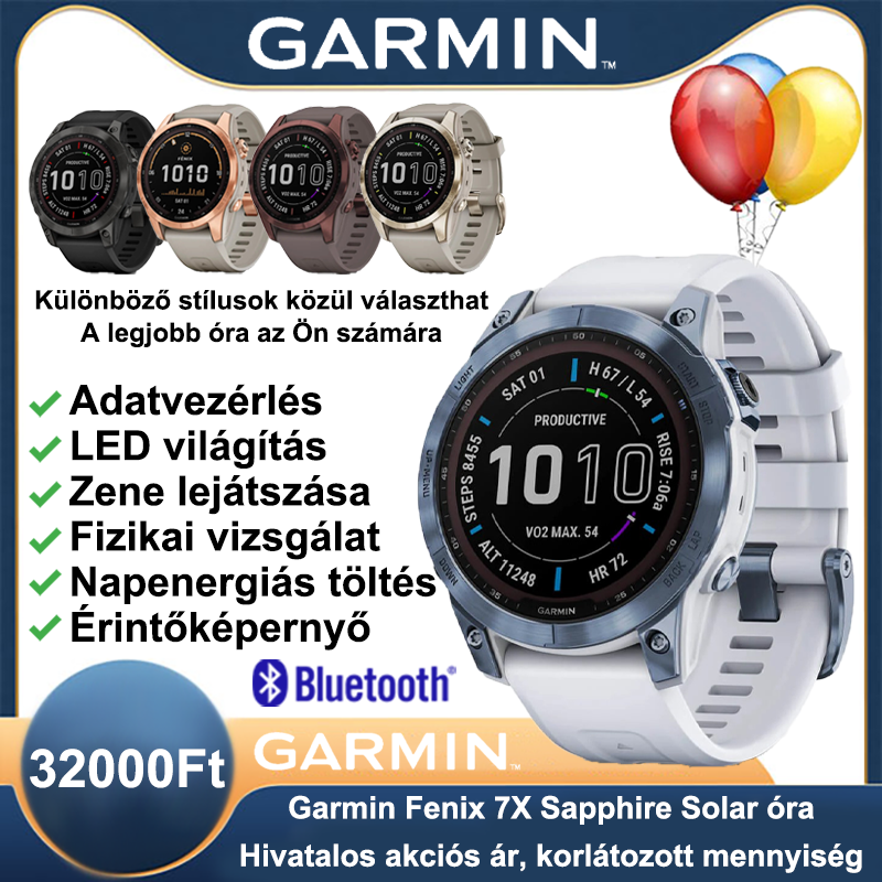 ⏰[Hivatalos különleges ajánlat] Garmin Fenix ​​​​​​7X Sapphire Solar okosóra