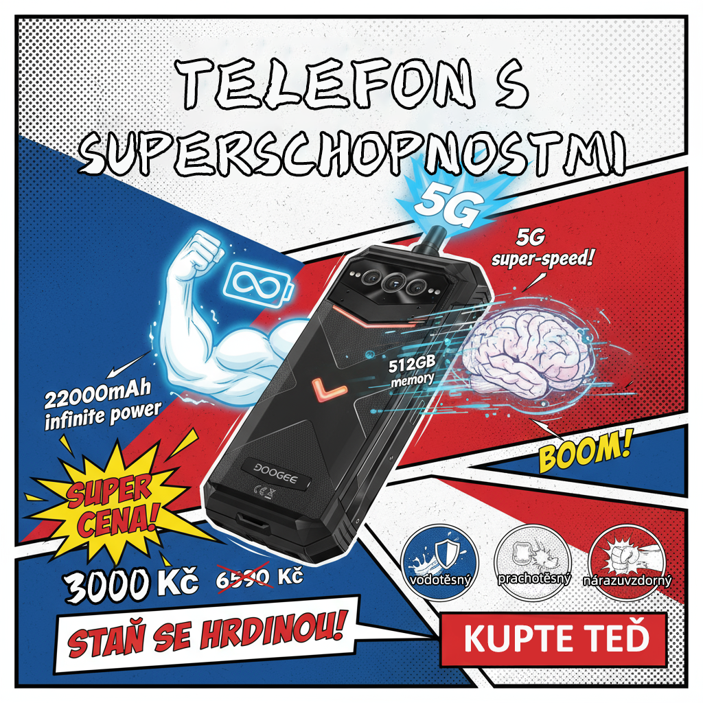 🏷️📱📢Doogee V Max Plus 5G – odolný výkonný smartphone s dlouhou výdrží