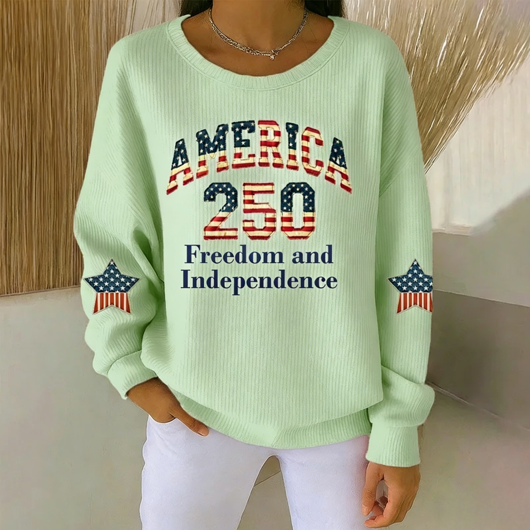Women's US 250th Anniversary Printed Casual Sweatshirt