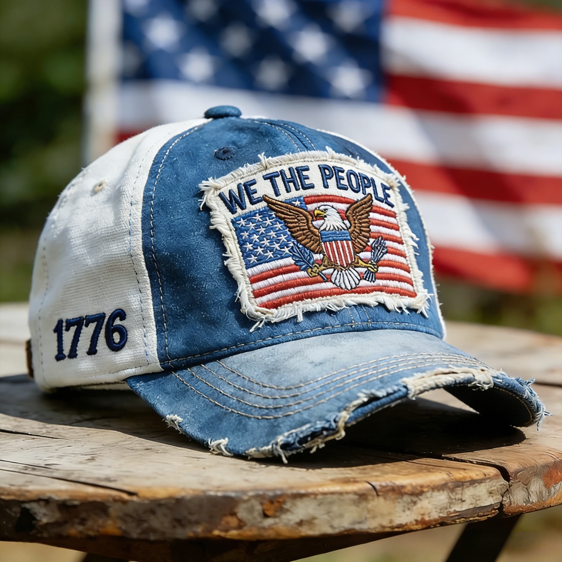 We The People 1776 Vintage Patriotic Cap