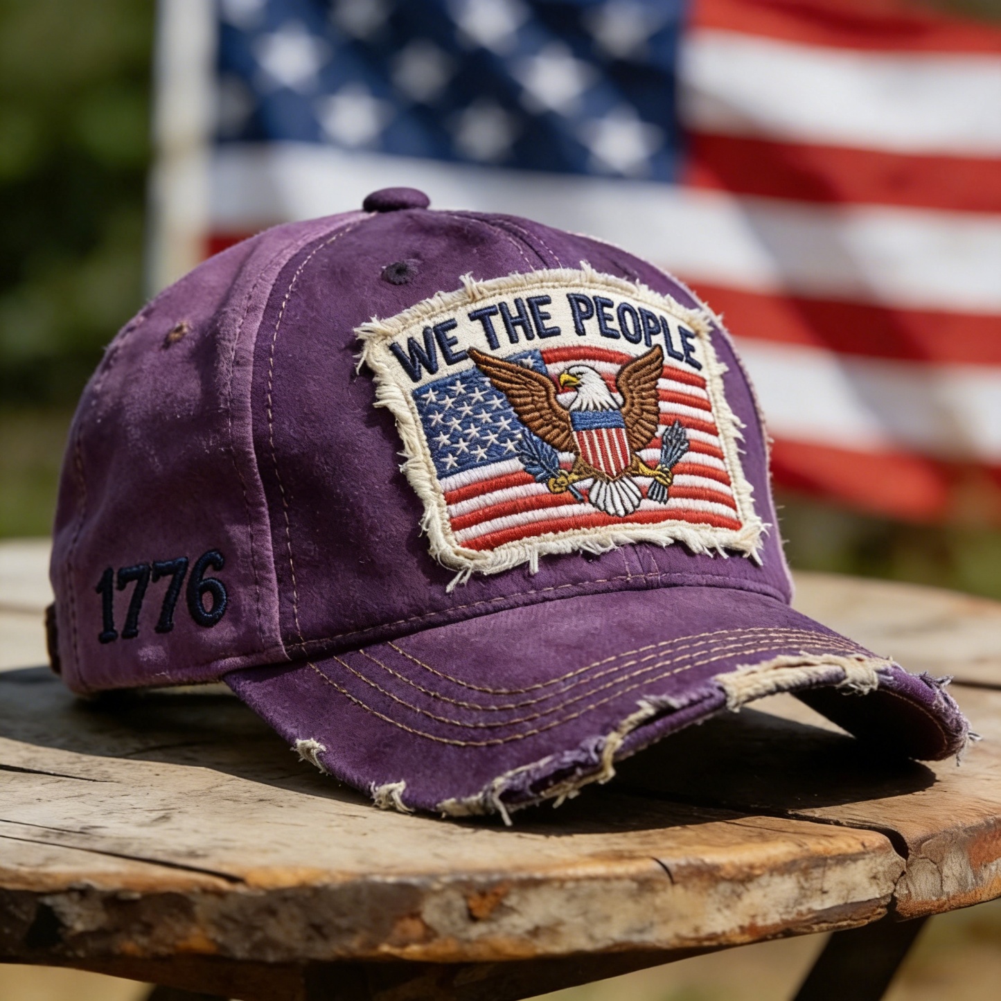 We The People 1776 Vintage Patriotic Cap