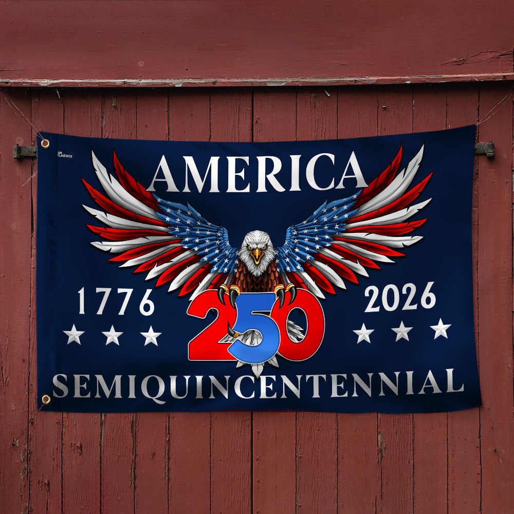 Flagwix American Flag - America 250th Anniversary Semiquincentennial Eagle Grommet Flag