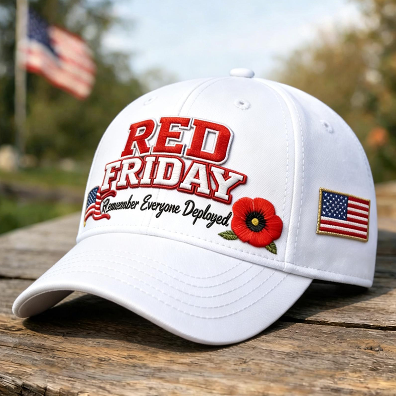 Red Friday Printed Casual Hat
