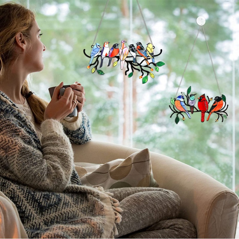 🌿 Colorful Birds Wall Hanging · Art